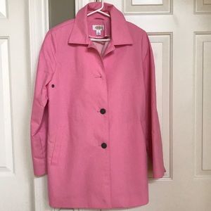 Talbots pink raincoat, Sz 4